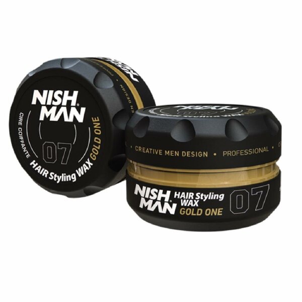 NISHMAN 07 Hair Styling Wax Gold One - schwarz 150 ml XL