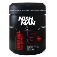 NISHMAN Hair Gel Gum Effect 5+ ultra hold 750 ml